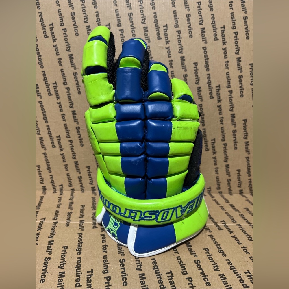 Headstrong Brine Deft Lacrosse Right Hand Glove Green/Blue R-HSDEF3